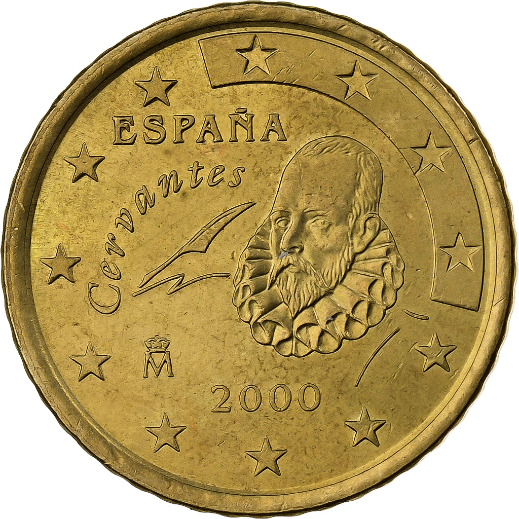 Espanha, 50 Euro Cent, 2000, Madrid, Nordic gold, MS(60-62)