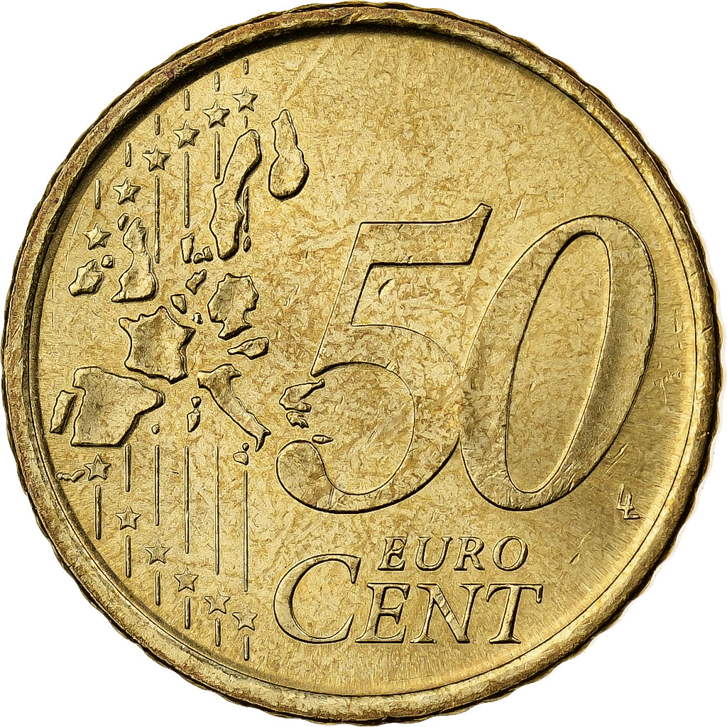 Spanje, 50 Euro Cent, 2001, Madrid, Nordic gold, PR+
