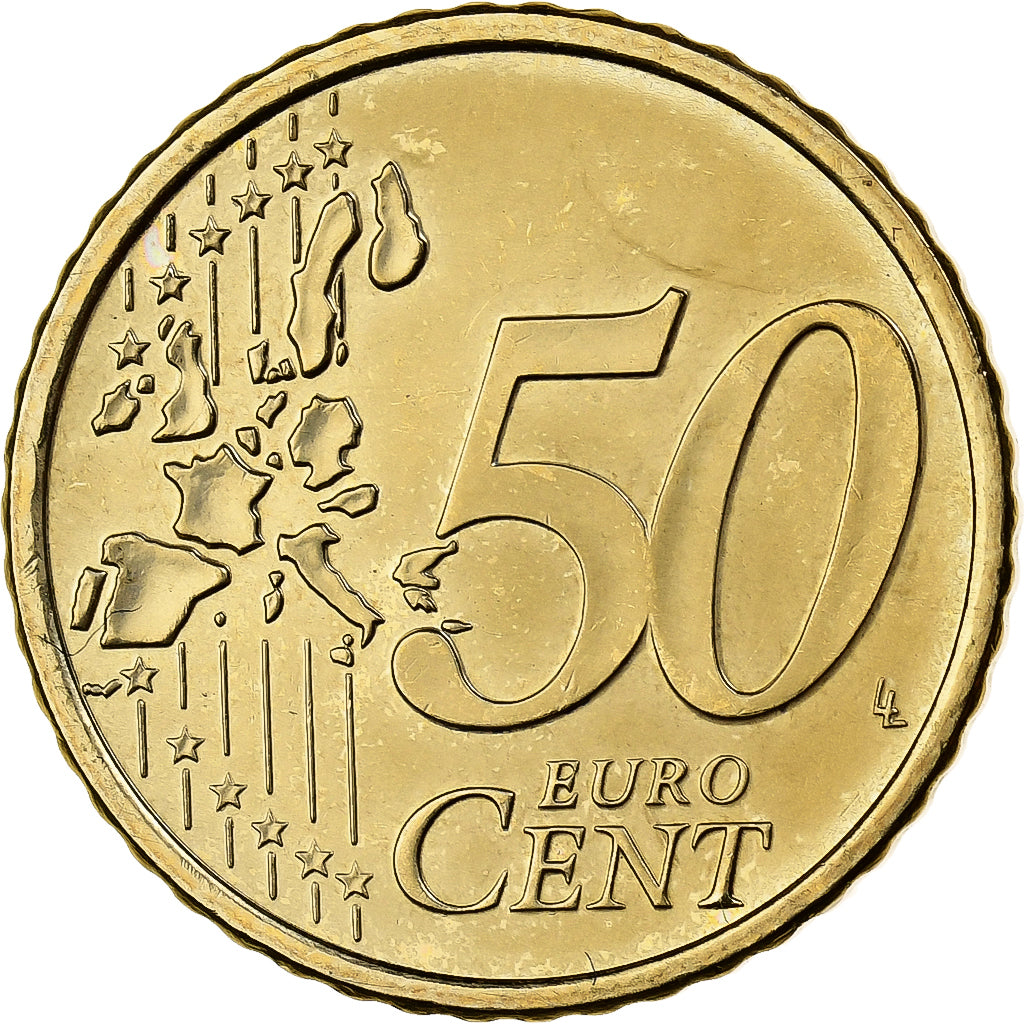 Finlandia, 50 Euro Cent, 2001, Vantaa, Nordic gold, AU(50-53)