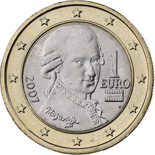 Austria, 1 Euro, 2007, Vienna, Bi-Metallic, MS(60-62)
