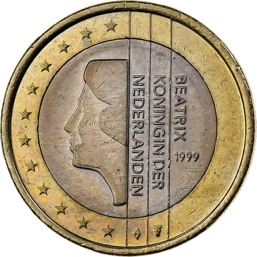 Países Bajos, 1 Euro, 1999, Utrecht, Bimetálico, EBC+