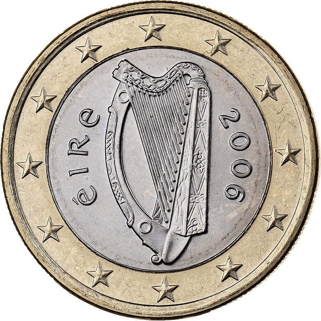 Ireland, 1 Euro, 2006, Dublin, Bi-Metallic, MS(60-62)