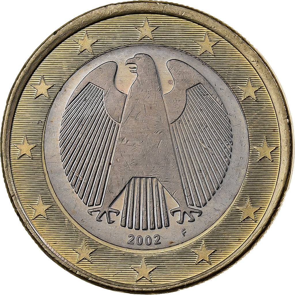 Alemanha, 1 Euro, 2002, Stuttgart, Bimetálico, MS(60-62)