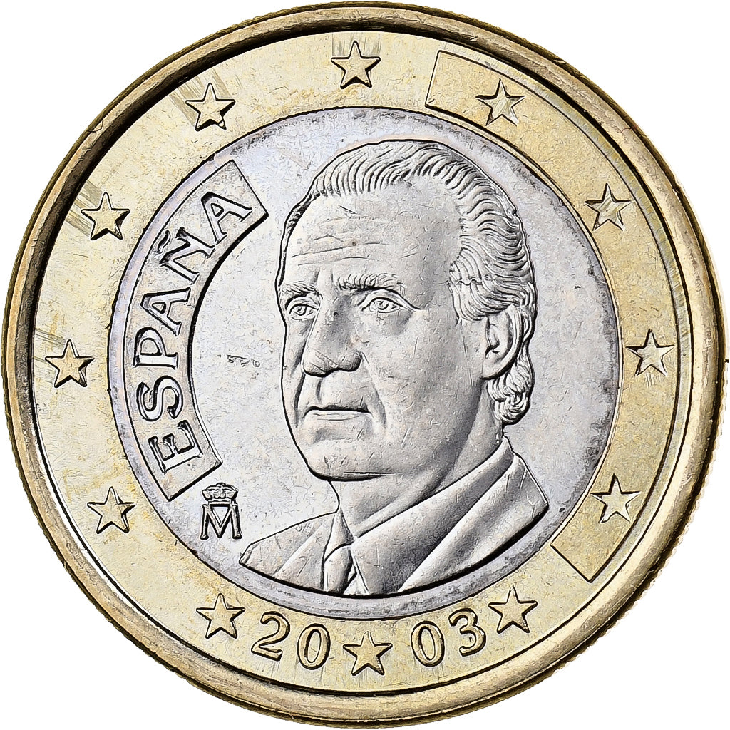 Spanje, 1 Euro, 2003, Madrid, Bi-Metallic, PR+