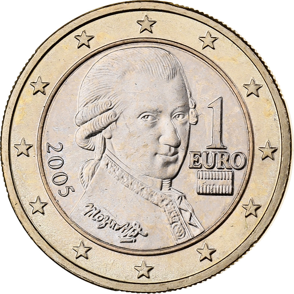 Austria, 1 Euro, 2005, Vienna, Bi-Metallic, MS(60-62)
