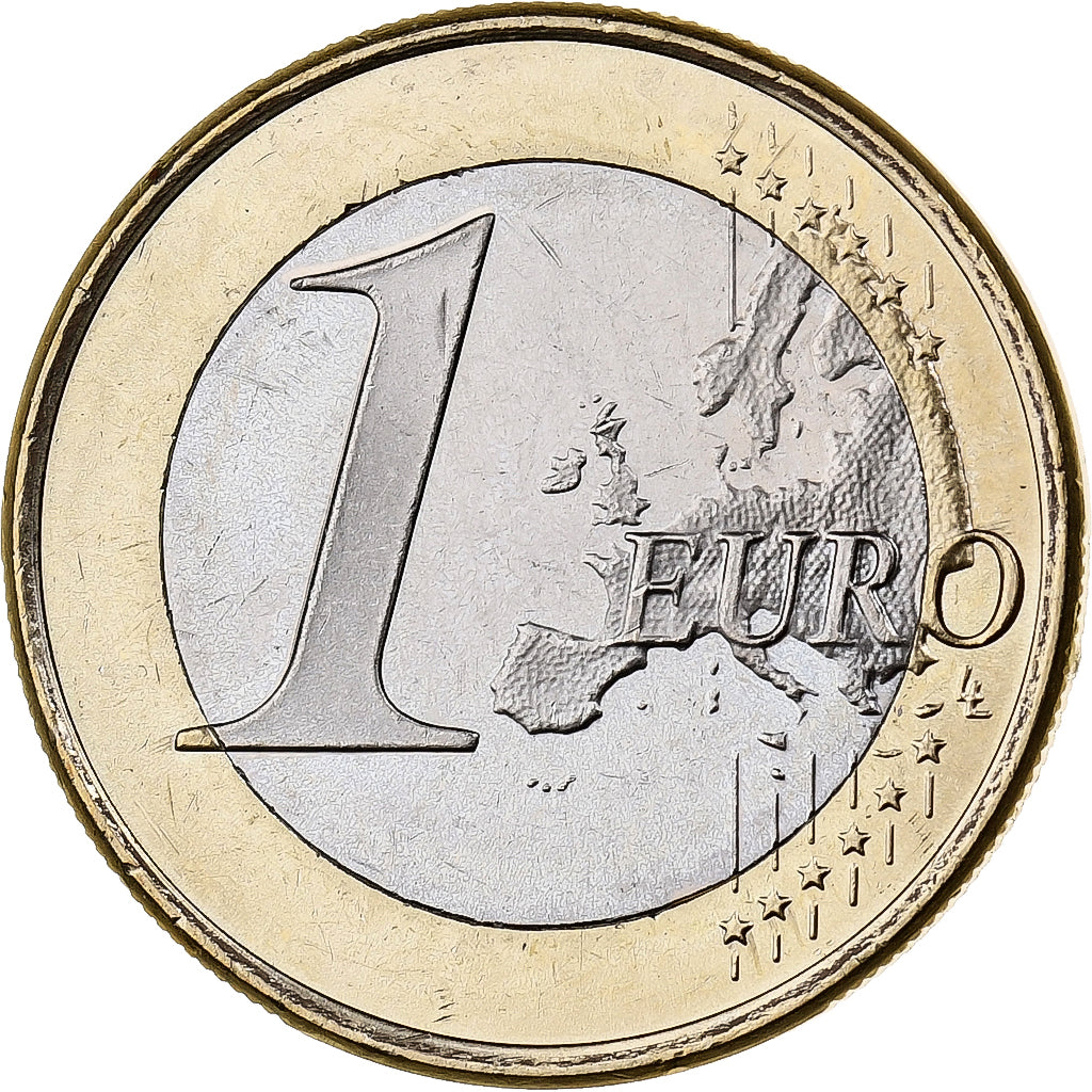 Spain, 1 Euro, 2008, Madrid, Bi-Metallic, MS(60-62)