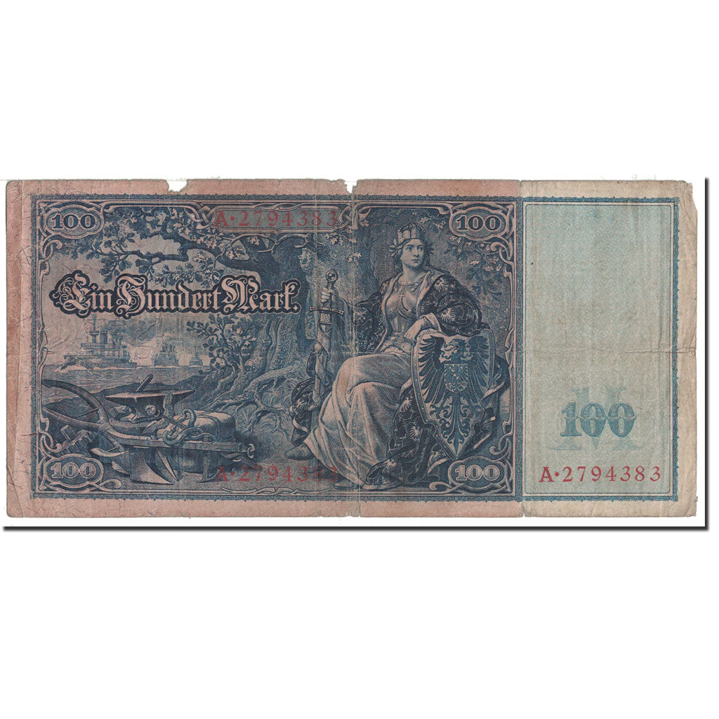 Banknote, Germany, 100 Mark, 1909, 1909-09-10, KM:38, VG(8-10)