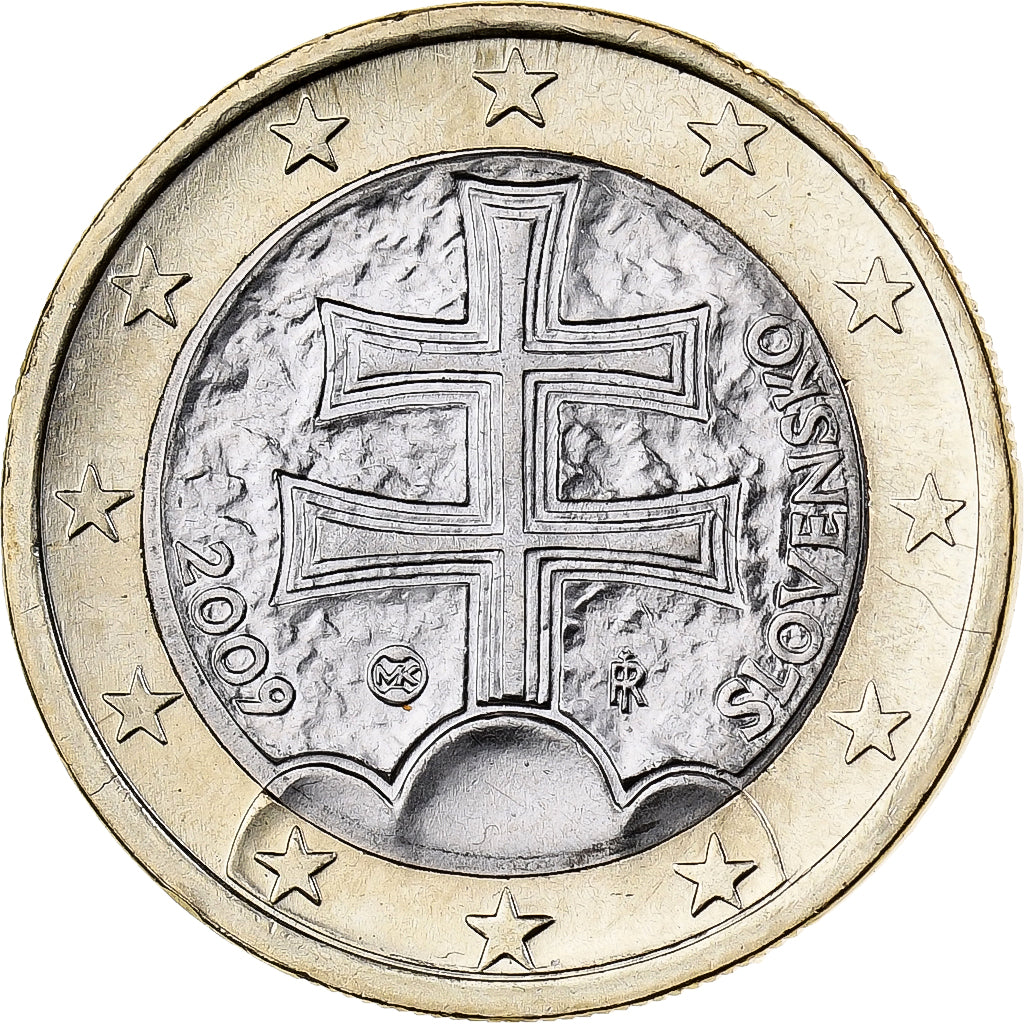 Slovakia, 1 Euro, 2009, Kremnica, Bi-Metallic, MS(60-62)