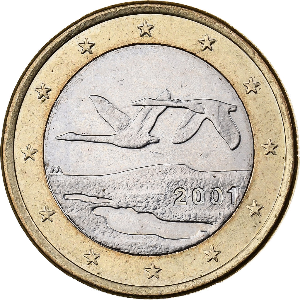 Finlandia, 1 Euro, 2001, Vantaa, Bi-metallico, SPL