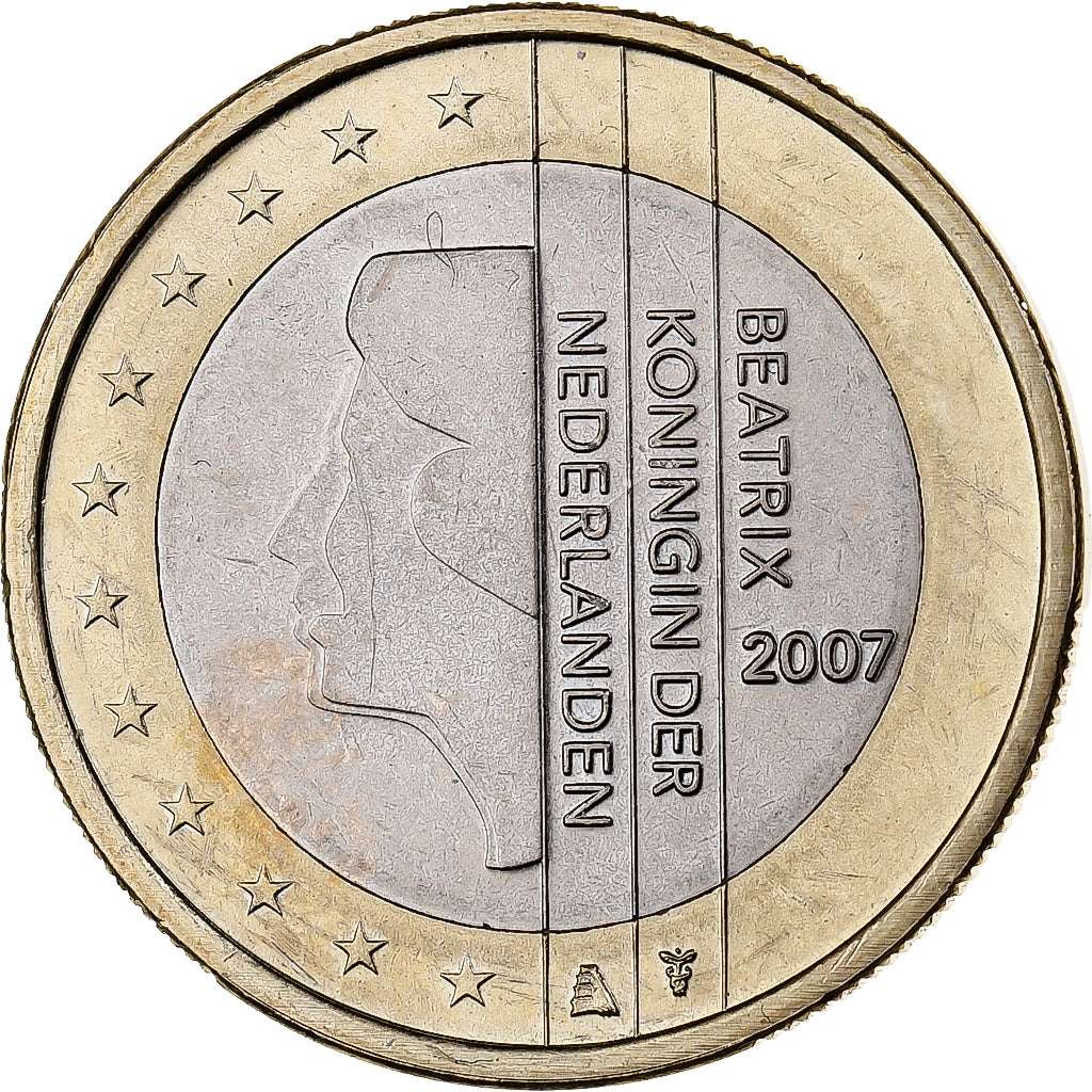 Nederland, 1 Euro, 2007, Utrecht, Bi-Metallic, PR+