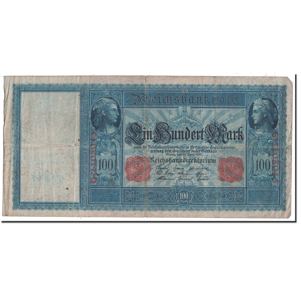 Banknote, Germany, 100 Mark, 1910, 1910-04-21, KM:42, VF(20-25)
