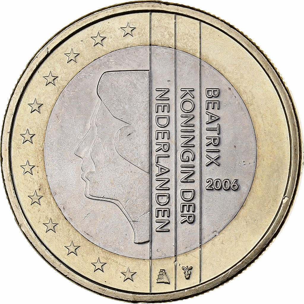 Paesi Bassi, 1 Euro, 2006, Utrecht, Bi-metallico, SPL