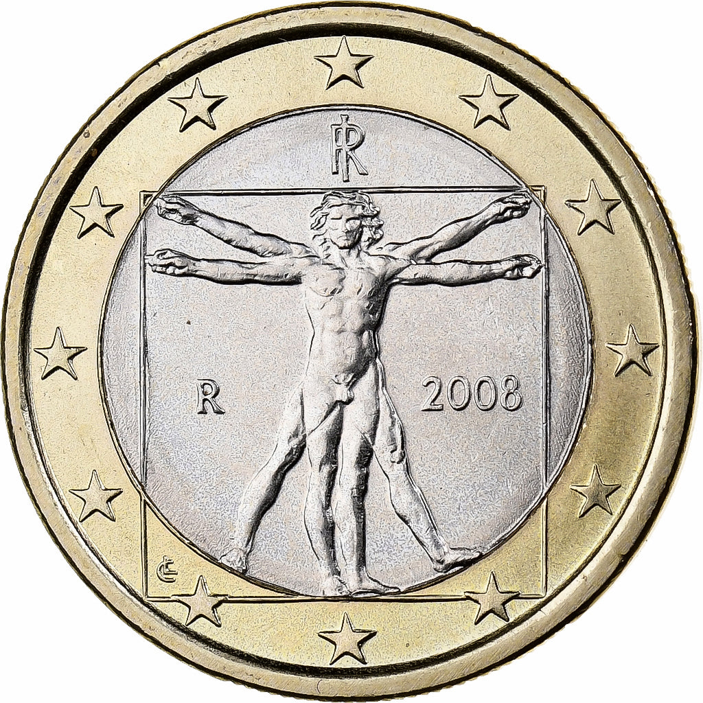 Italien, 1 Euro, 2008, Rome, Bi-Metallic, VZ+