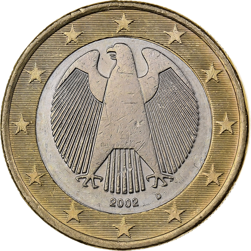 Duitsland, 1 Euro, 2002, Munich, Bi-Metallic, PR+