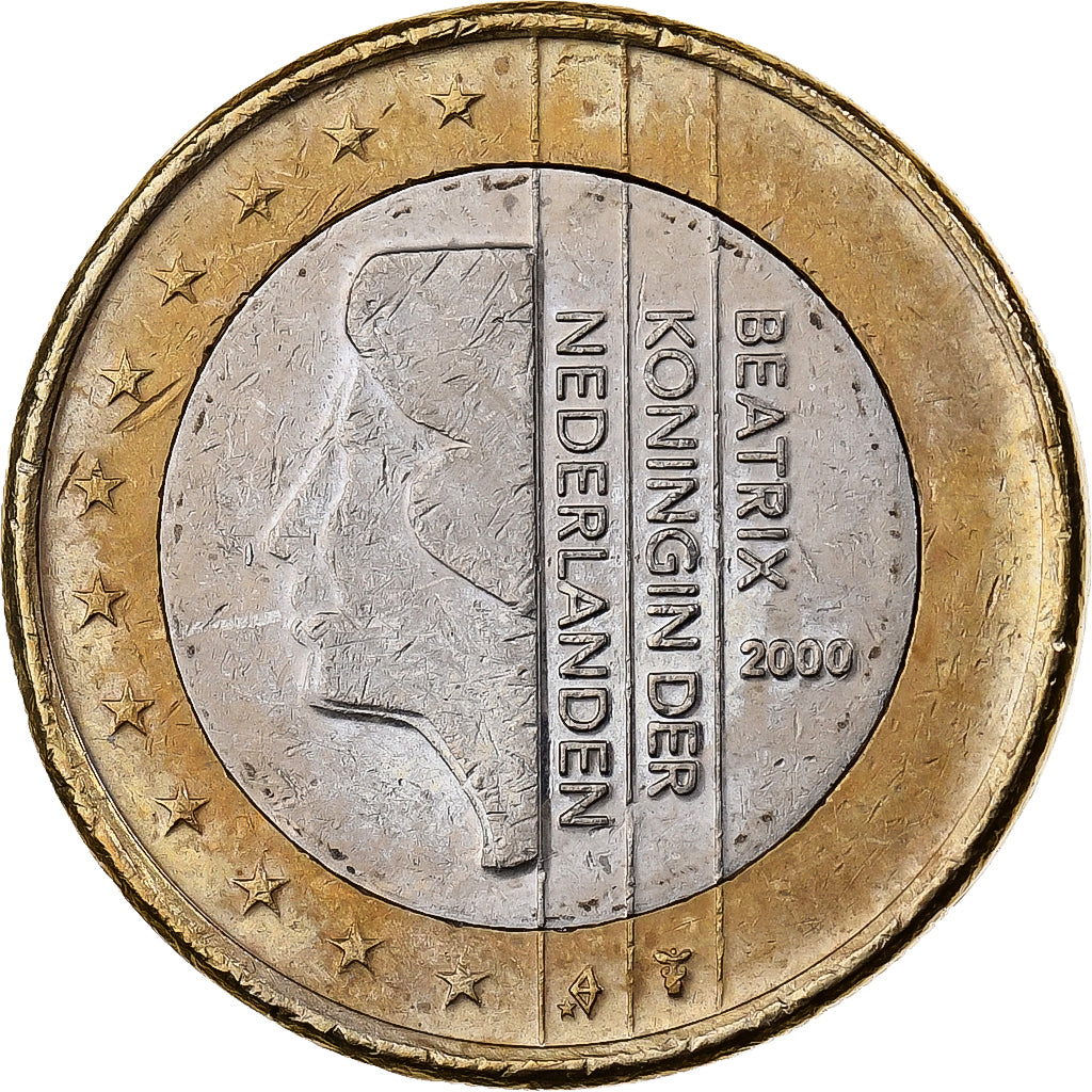 Netherlands, 1 Euro, 2000, Utrecht, Bi-Metallic, MS(60-62)