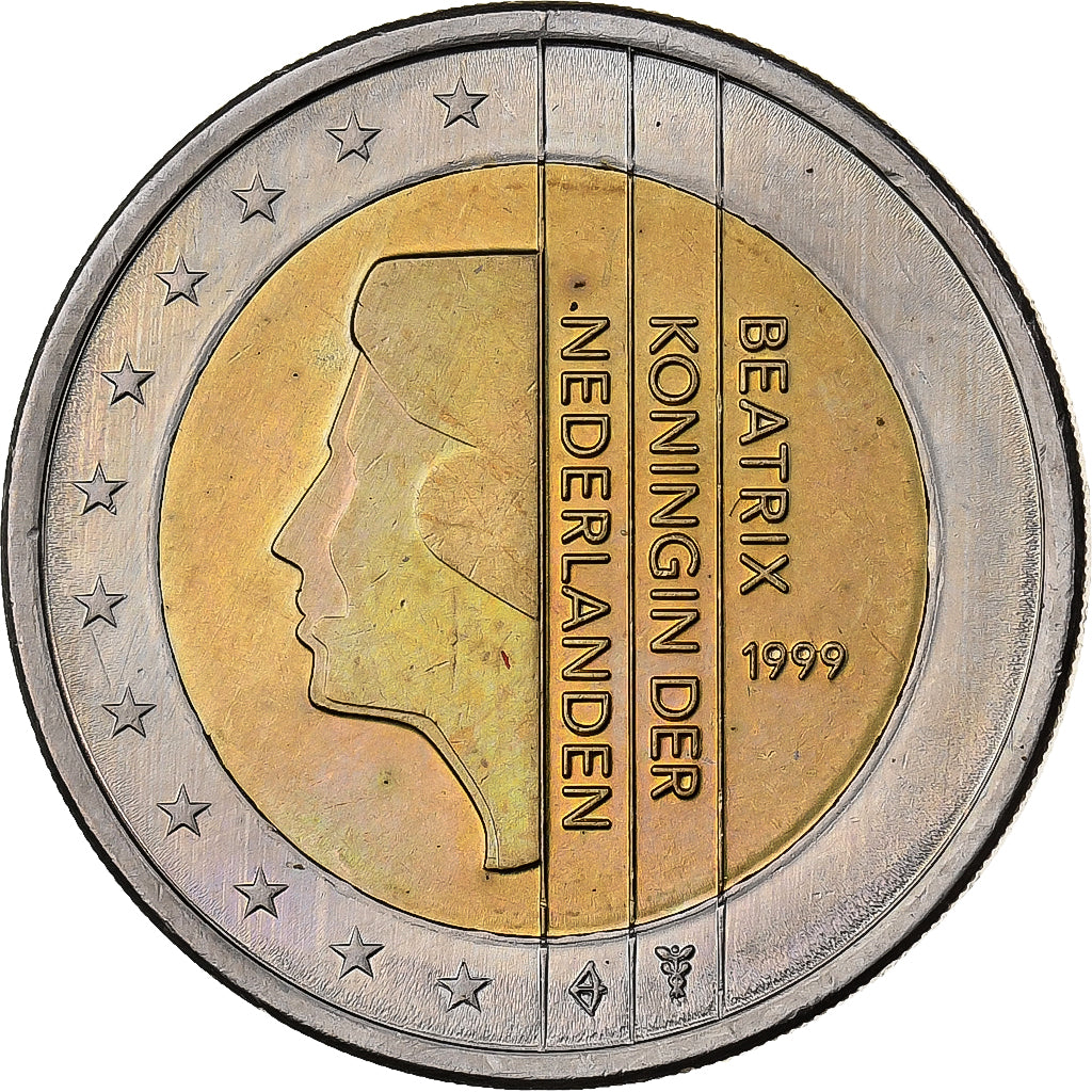 Netherlands, 2 Euro, 1999, Utrecht, Bi-Metallic, MS(60-62)