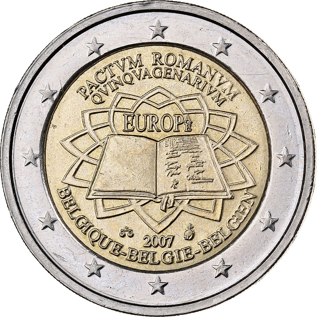 Belgien, 2 Euro, 2007, Brussels, Bi-Metallic, VZ+