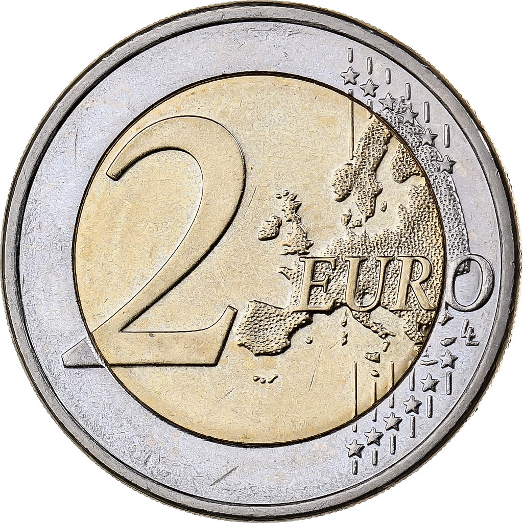 Cyprus, 2 Euro, 2008, Athens, Bi-Metallic, MS(60-62)