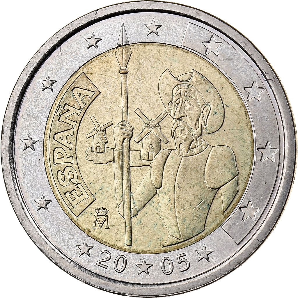 Spagna, 2 Euro, 2005, Madrid, Bi-metallico, SPL