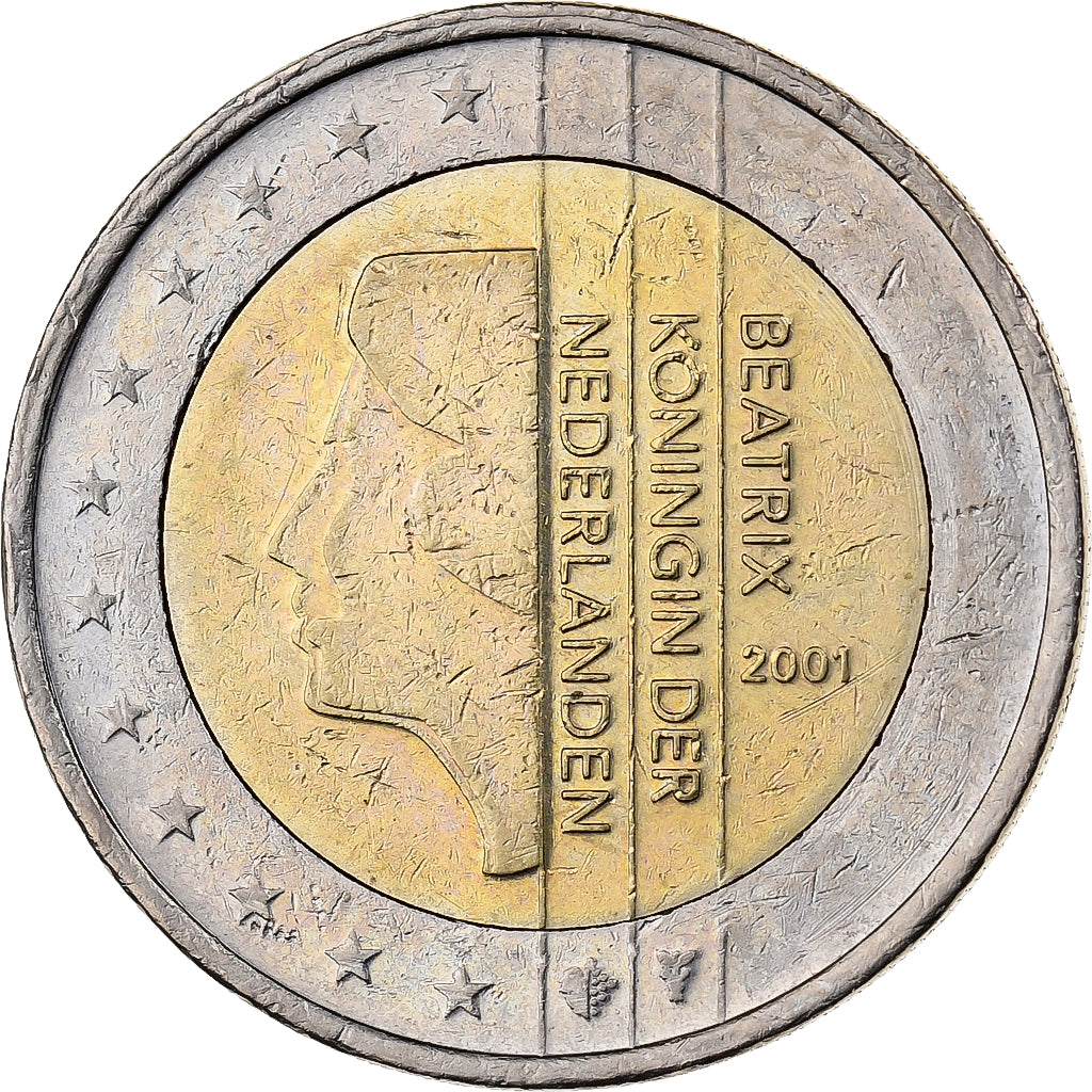 Nederland, 2 Euro, 2001, Utrecht, Bi-Metallic, PR+