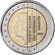 Netherlands, 2 Euro, 2008, Utrecht, Bi-Metallic, MS(60-62)