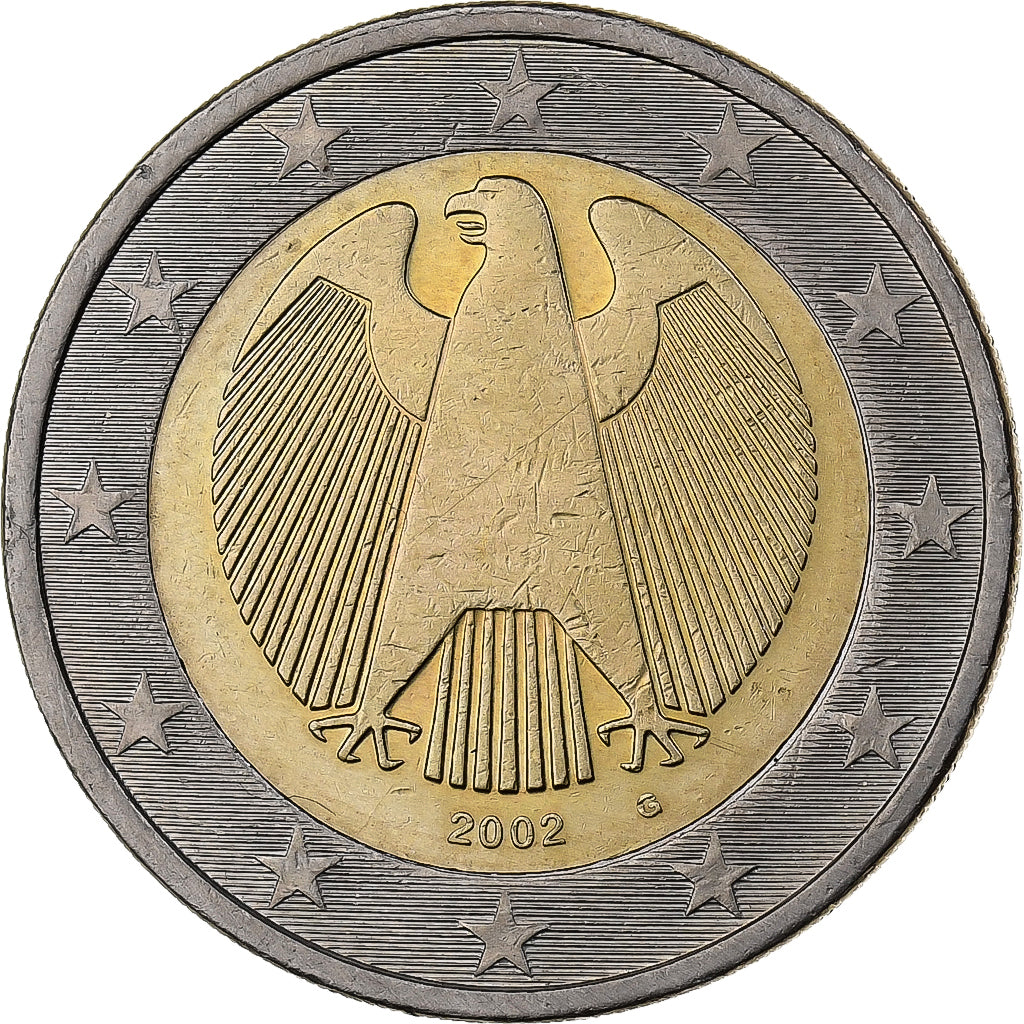 Germania, 2 Euro, 2002, Karlsruhe, Bi-metallico, SPL