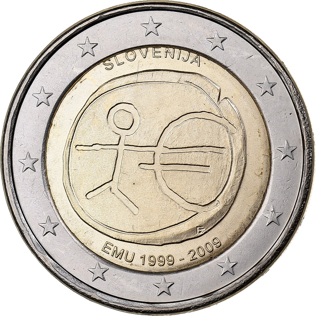 Eslovénia, 2 Euro, 2009, Vantaa, Bimetálico, MS(60-62)