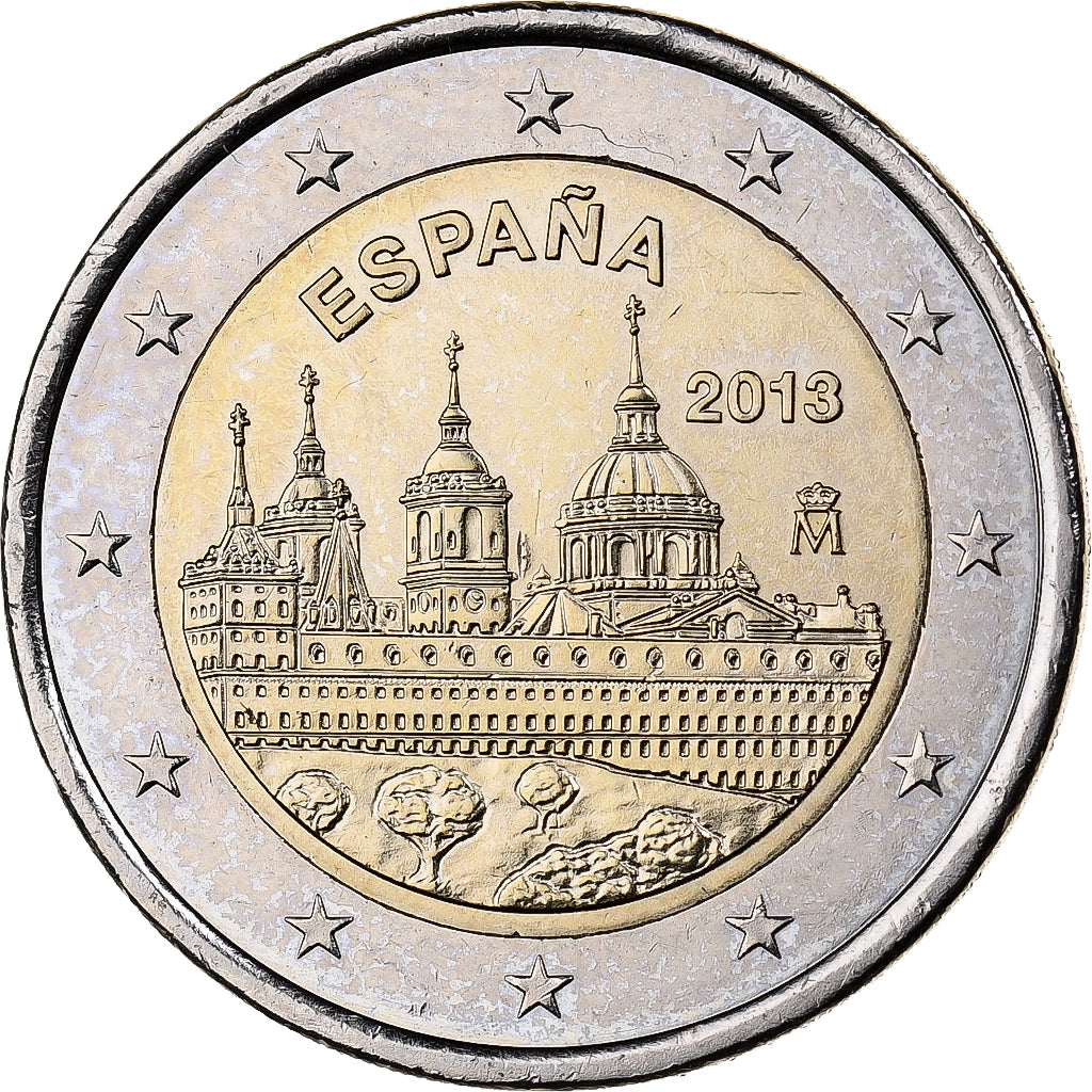 Spain, 2 Euro, 2013, Madrid, Bi-Metallic, AU(55-58)