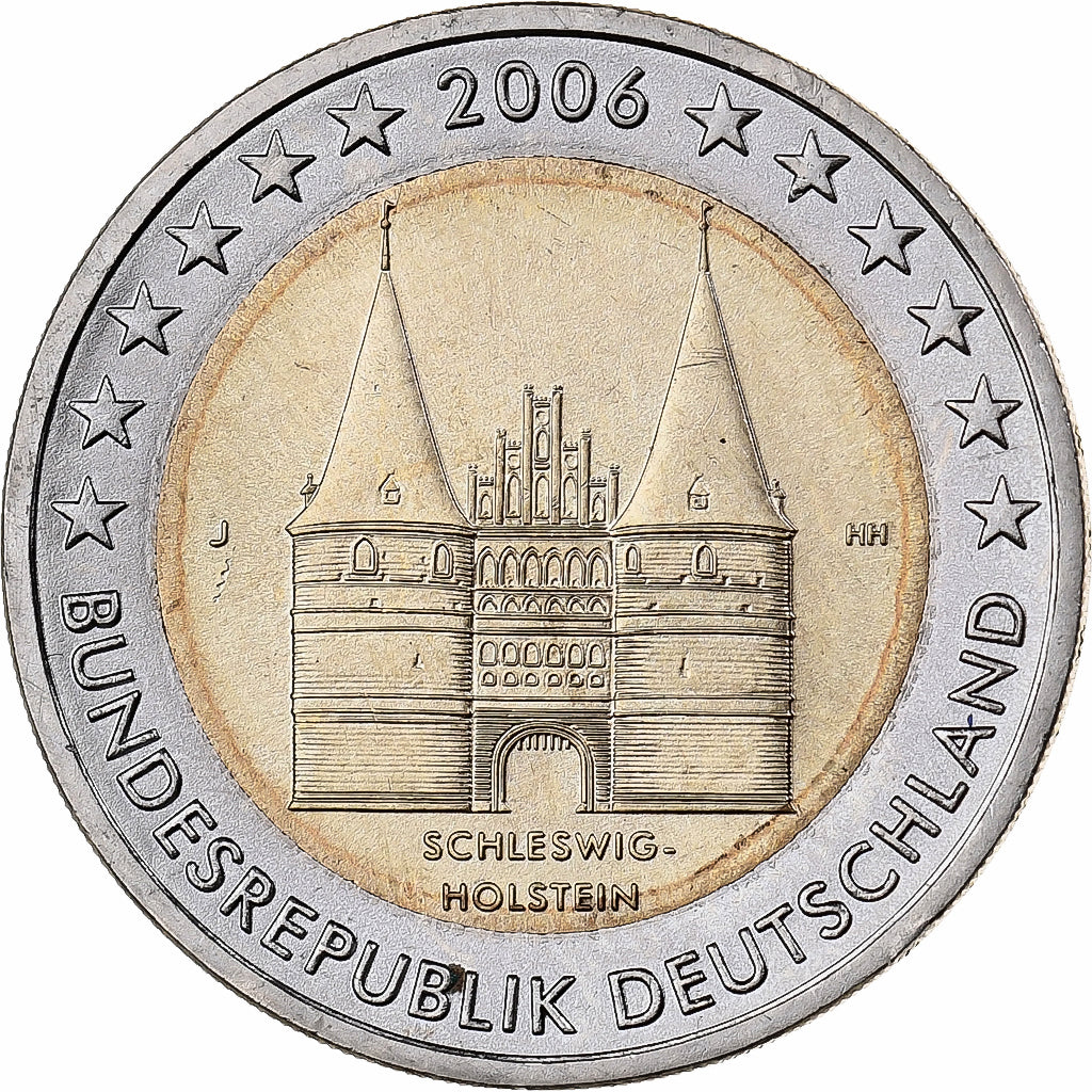 Alemanha, 2 Euro, 2006, Hambourg, Bimetálico, MS(60-62)
