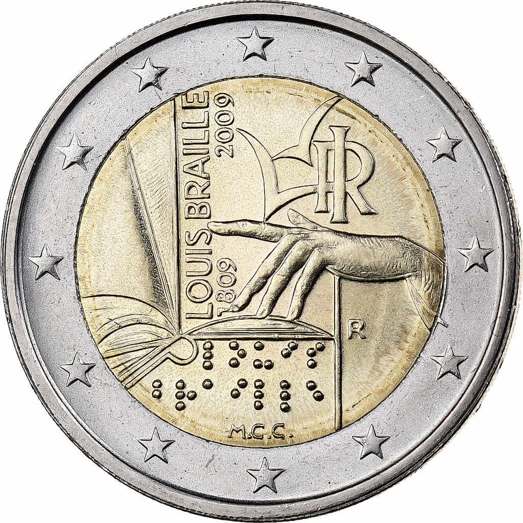 France, 2 Euro, 2009, Paris, Bi-Metallic, MS(60-62)