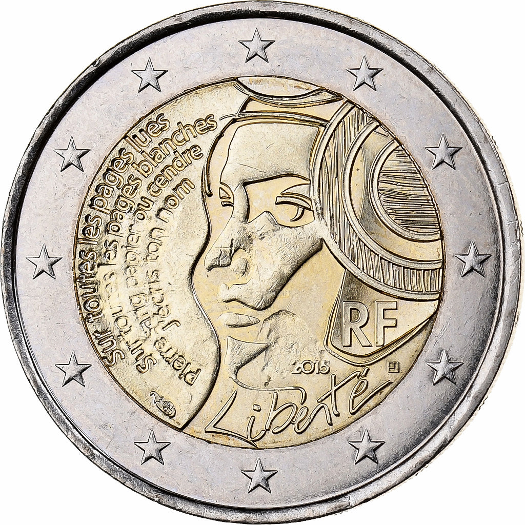 France, 2 Euro, 2015, Paris, Bi-Metallic, MS(60-62)