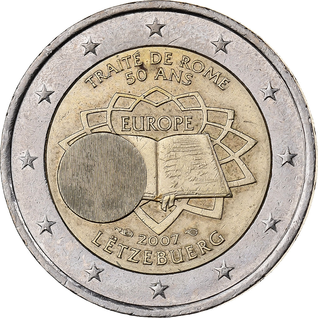 Luxemburgo, 2 Euro, 2007, Paris, Bimetálico, EBC+