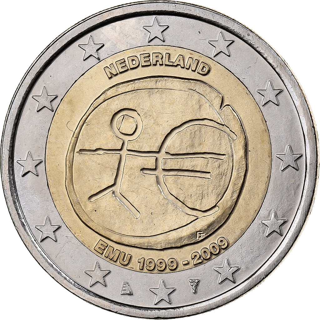 Países Baixos, 2 Euro, 2009, Utrecht, Bimetálico, MS(60-62)