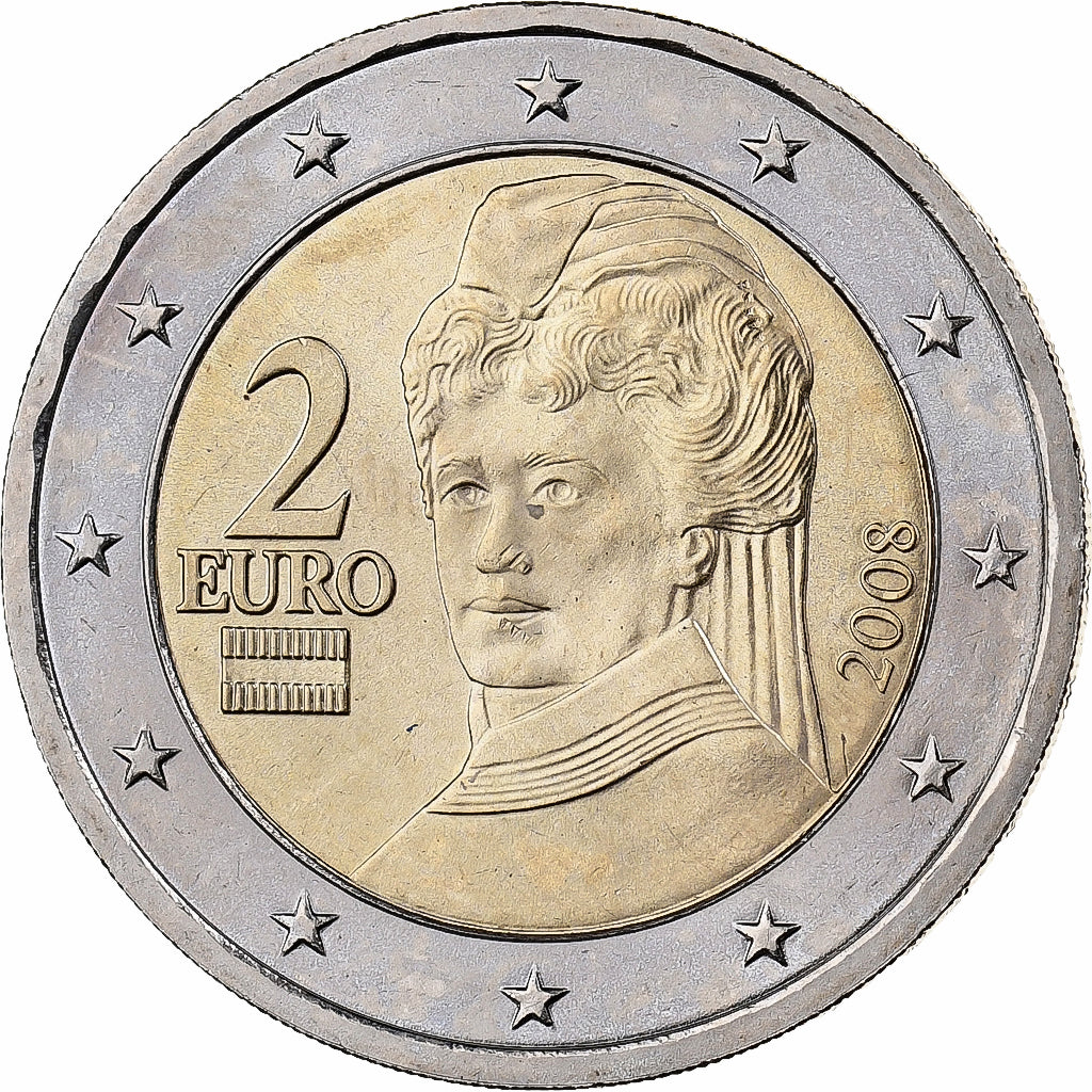 Austria, 2 Euro, 2008, Vienna, Bi-metallico, SPL
