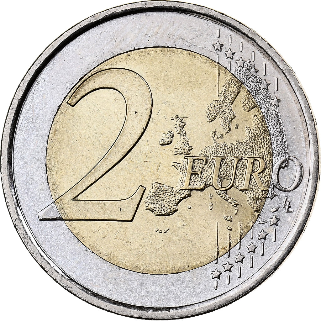 Spain, 2 Euro, 2008, Madrid, Bi-Metallic, MS(60-62)