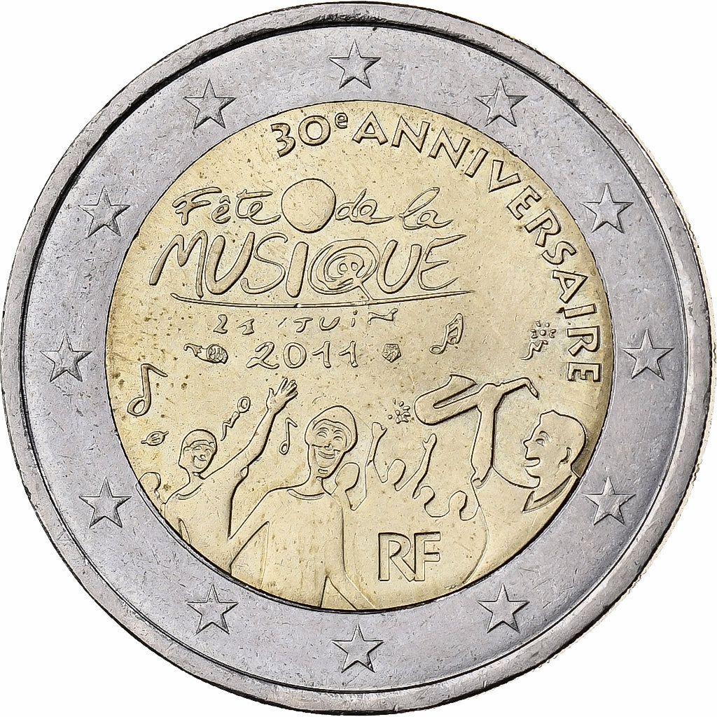 Francia, 2 Euro, 2011, Paris, Bimetálico, EBC+