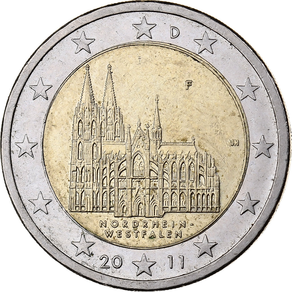 Alemanha, 2 Euro, 2011, Stuttgart, Bimetálico, AU(55-58)