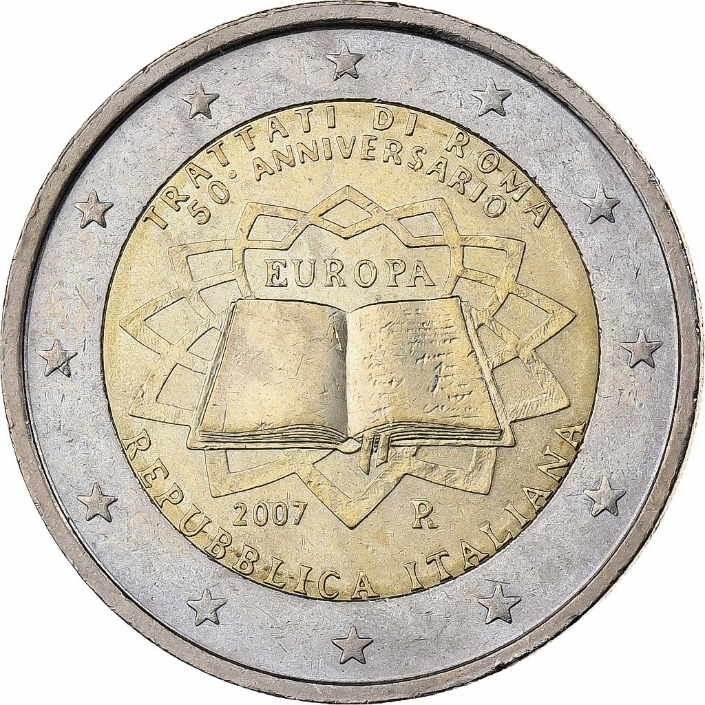 Włochy, 2 Euro, 2007, Rome, Bimetaliczny, MS(60-62)