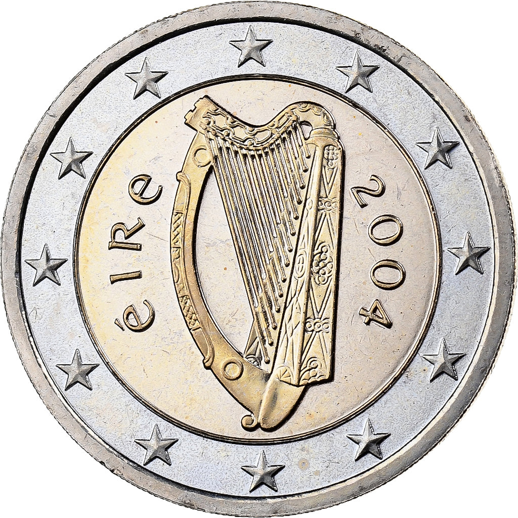 Irlanda, 2 Euro, 2004, Dublin, Bimetálico, EBC+