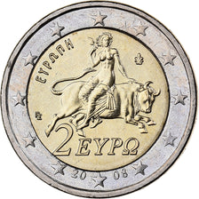 Grecia, 2 Euro, 2008, Athens, Bimetálico, EBC+
