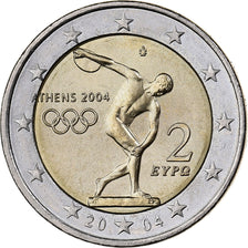 Griechenland, 2 Euro, 2004, Athens, Bi-Metallic, VZ+
