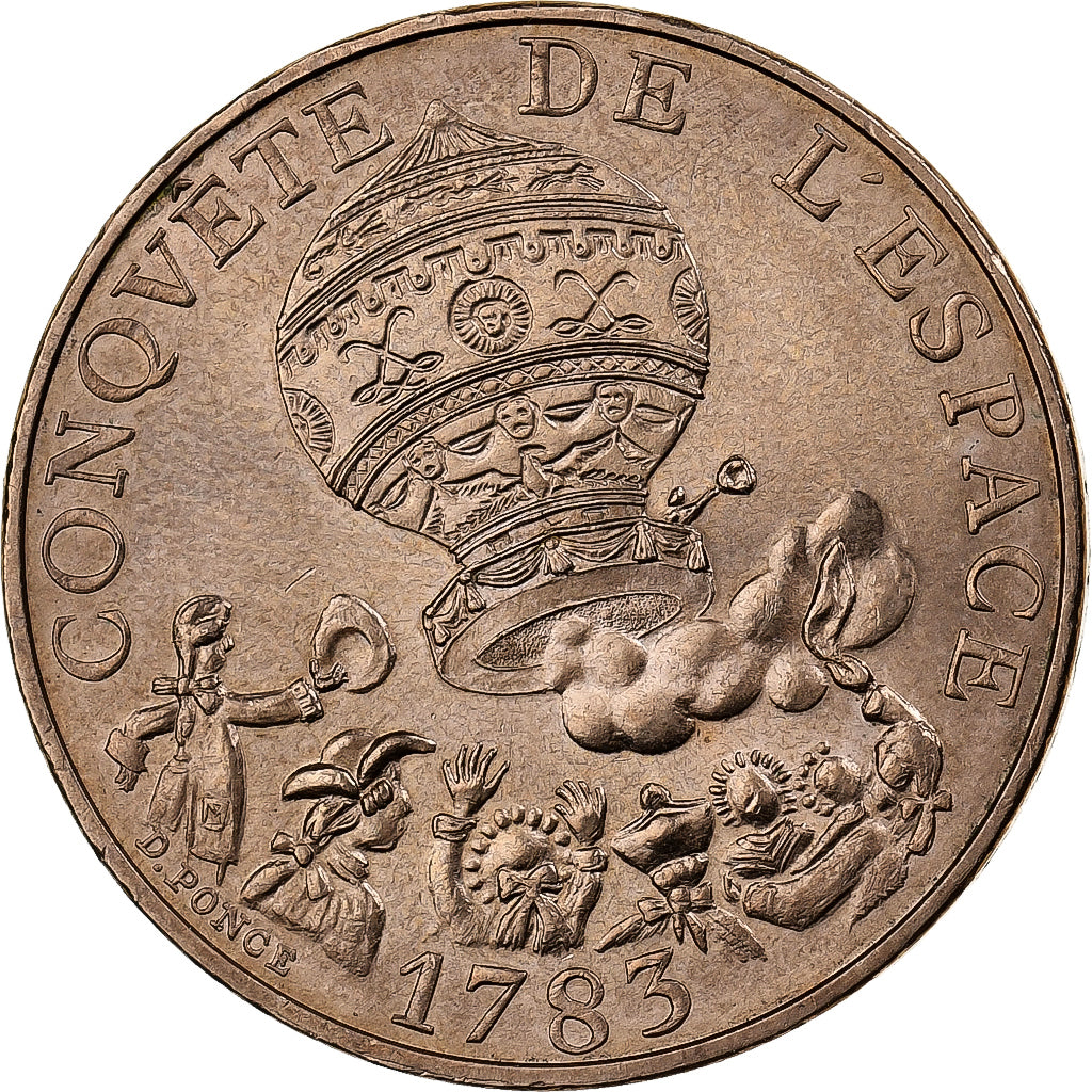 Frankreich, 10 Francs, La conquête, 1983, Paris, Nickel-Bronze, VZ+, KM:952