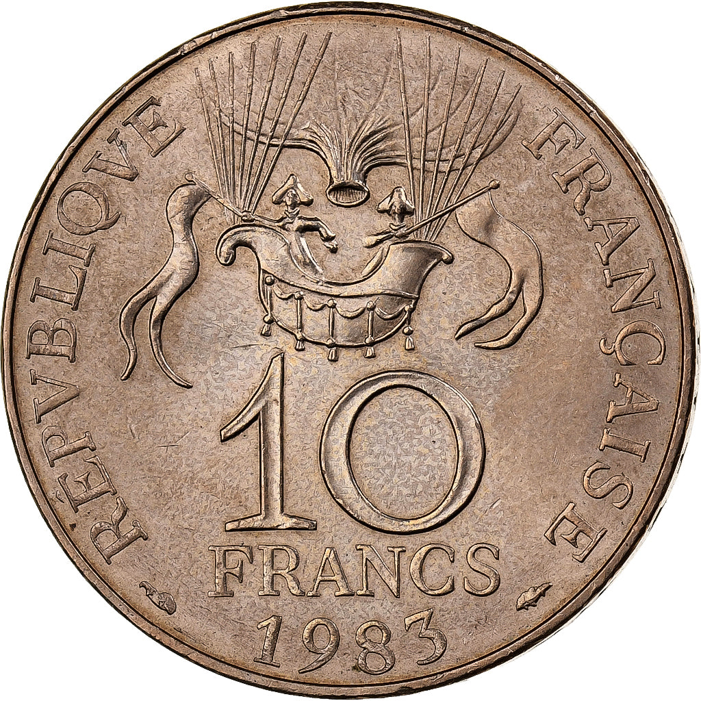 Frankreich, 10 Francs, La conquête, 1983, Paris, Nickel-Bronze, VZ+, KM:952
