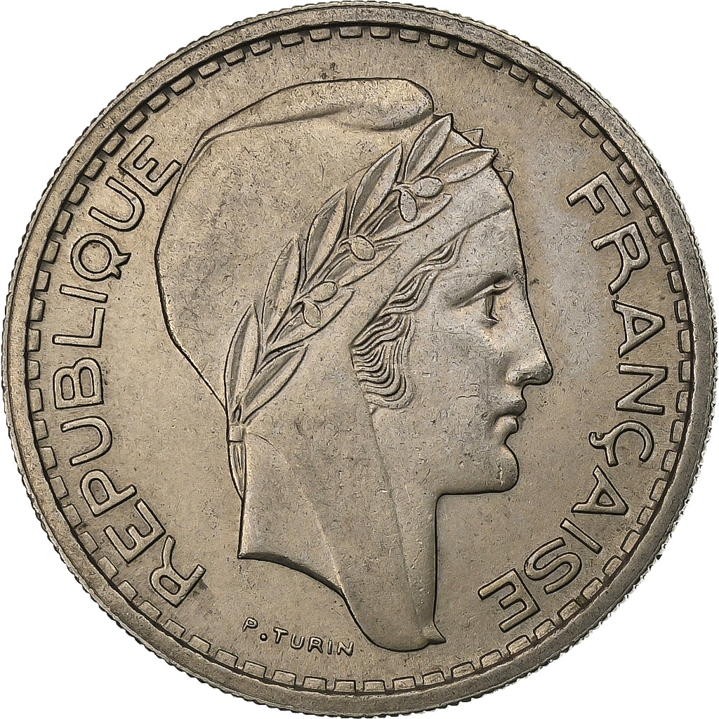 Frankrijk, 10 Francs, Turin, 1948, Beaumont - Le Roger, Cupro-nikkel, PR