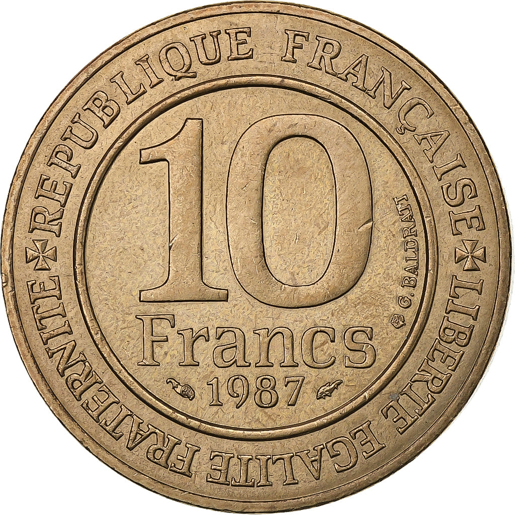 Frankreich, 10 Francs, 1987, Paris, Nickel-Bronze, VZ, KM:961d