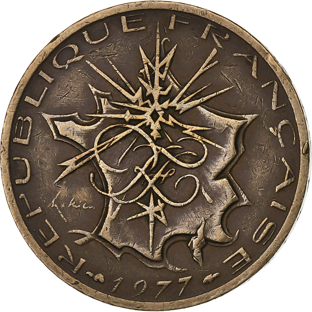 Frankrijk, 10 Francs, Mathieu, 1977, Paris, Nickel-brass, ZF, KM:940