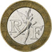 Frankreich, 10 Francs, Génie, 1991, Paris, Bi-Metallic, SS+, KM:964.1