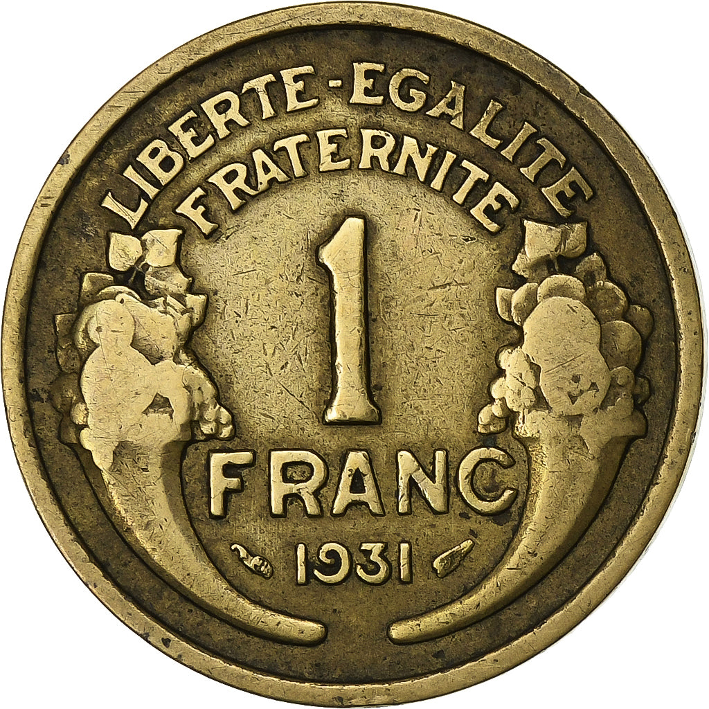 França, Franc, Morlon, 1931, Alumínio-Bronze, VF(30-35), Gadoury:470, KM:885