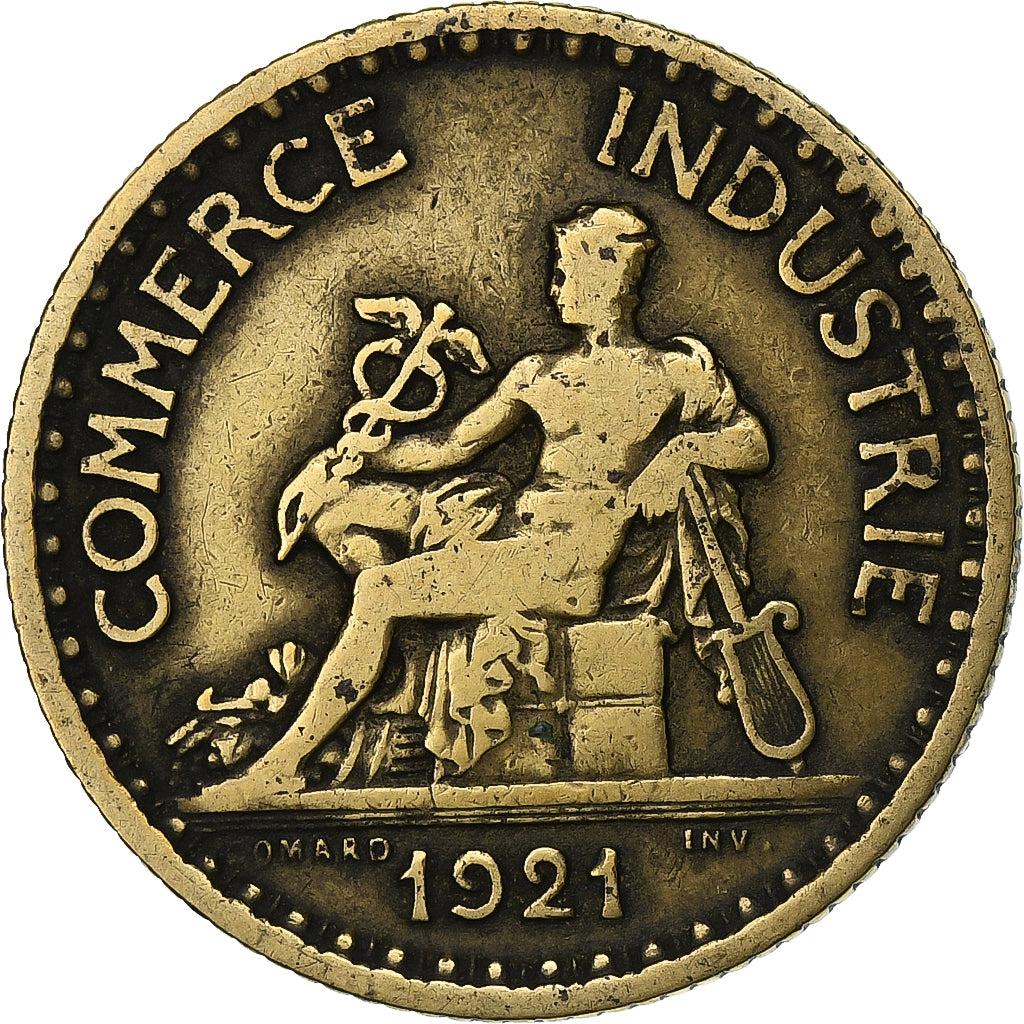 Frankreich, Chambre de commerce, Franc, 1921, Paris, S+, Aluminum-Bronze