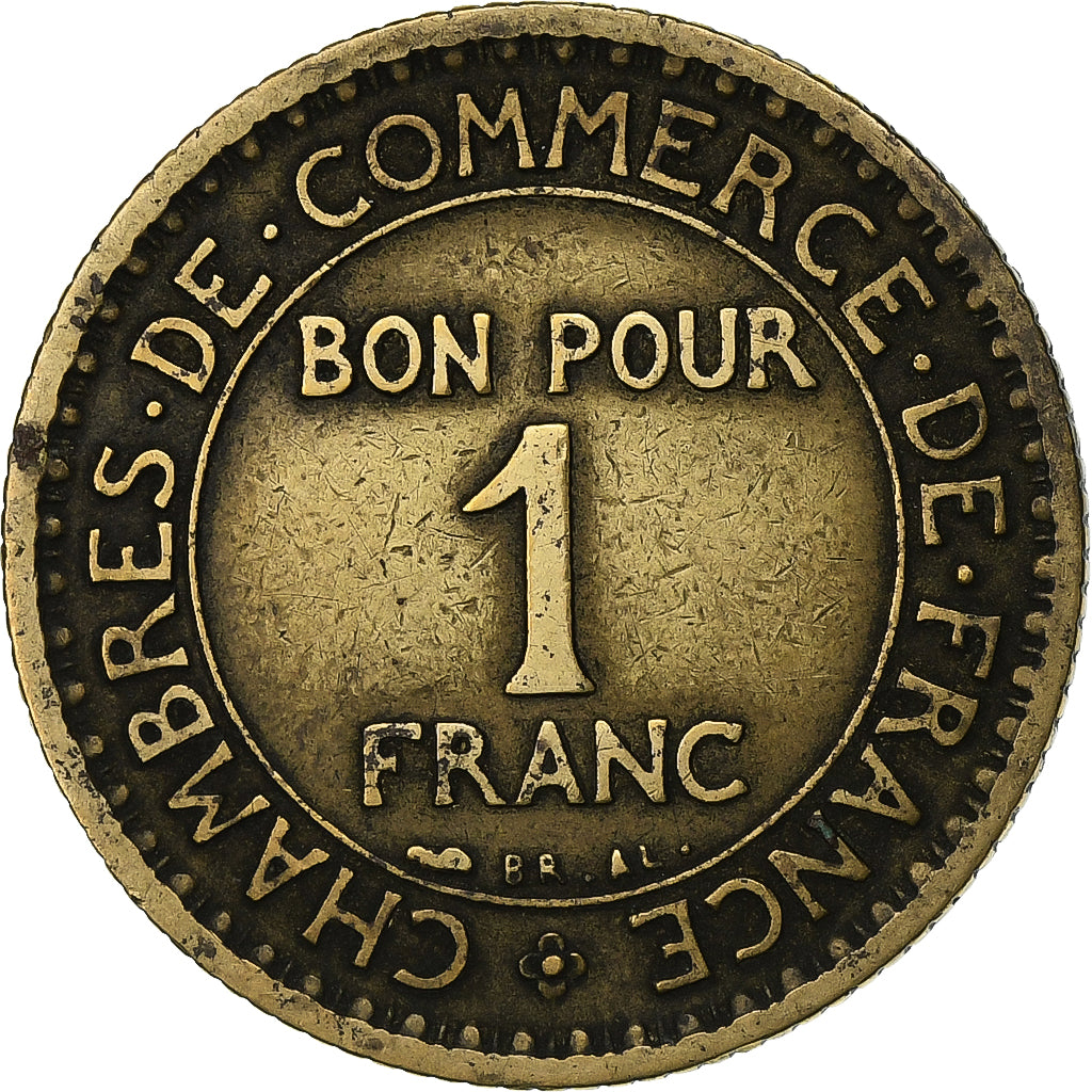 Frankreich, Chambre de commerce, Franc, 1921, Paris, S+, Aluminum-Bronze